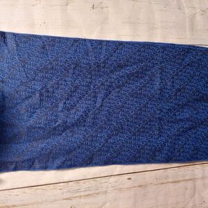 Fendi Navy and Black Monogram Scarf